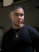 Rosa - Rose Halskæde (Guldbelagt)