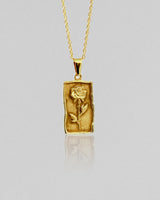 Rosa - Rose Halskæde (Guldbelagt)