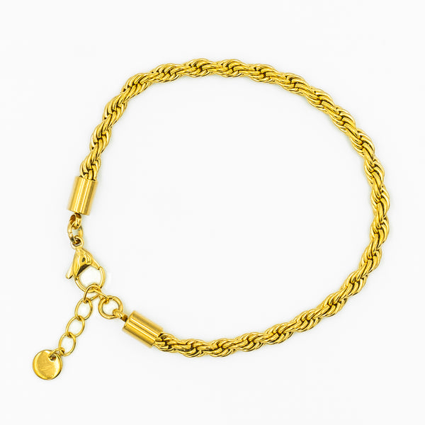 Corda - Rope Bracelet 4mm (Gold Plated)