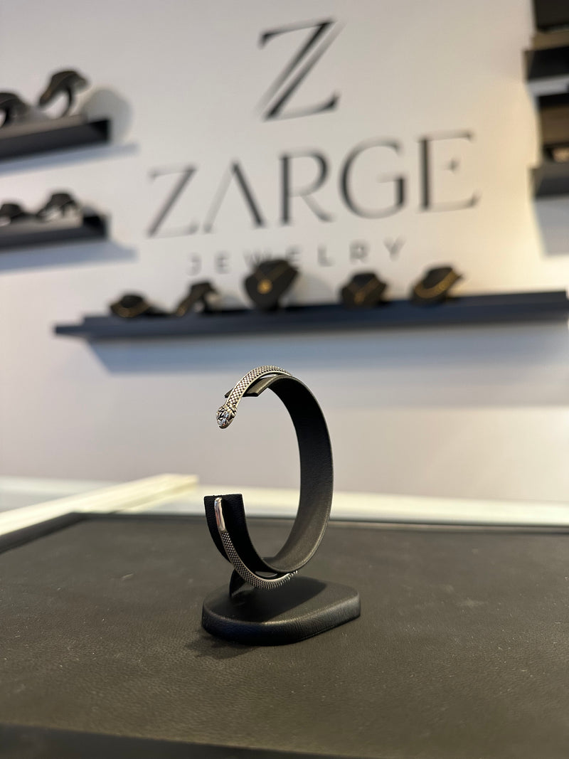 Serpentis - Silver Bangle Bracelet