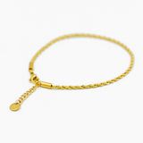Corda - Rope Bracelet 2mm (Gold Plated)