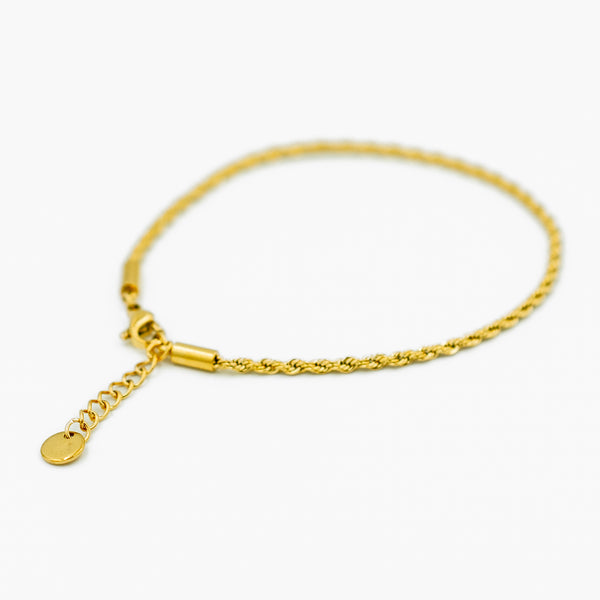 Corda - Rope Bracelet 2mm (Gold Plated)