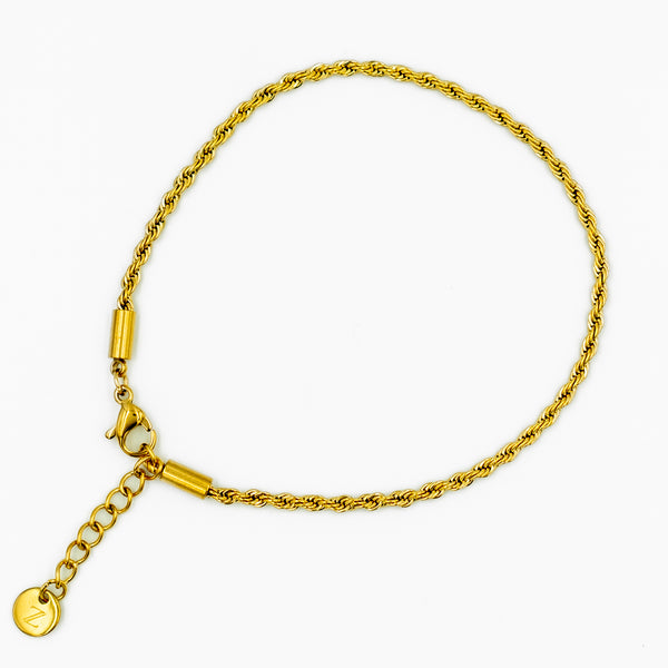 Corda - Rope Bracelet 2mm (Gold Plated)