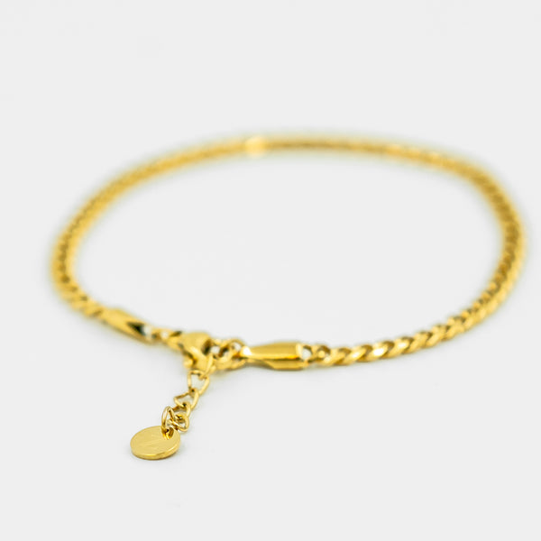 Cubano - Cuban Bracelet 3mm (Gold Plated)