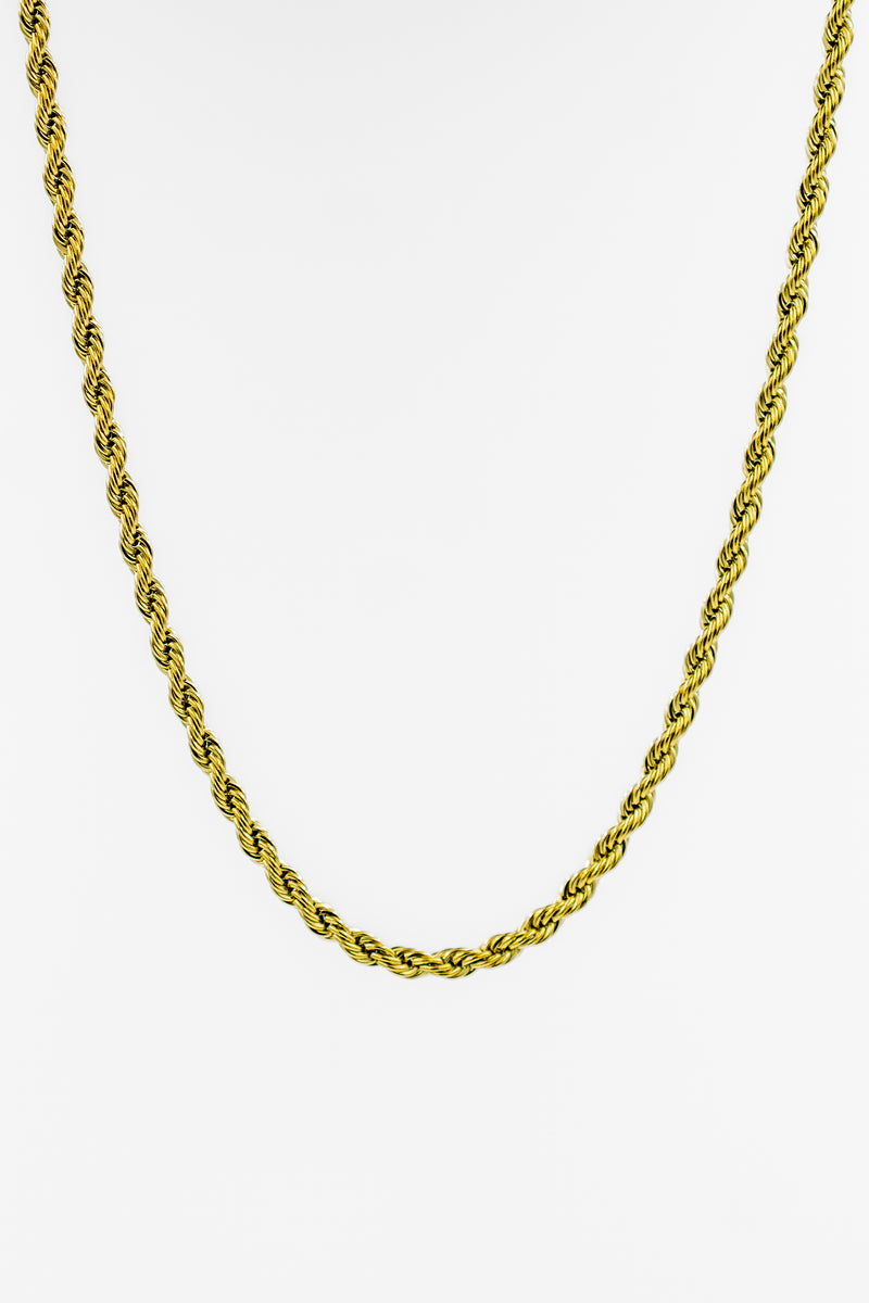 Corda - Rope Chain 4mm (Gold Plated)